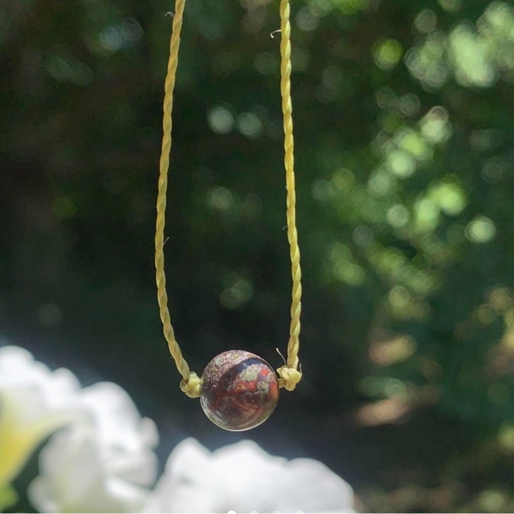 Bloodstone crystal necklace